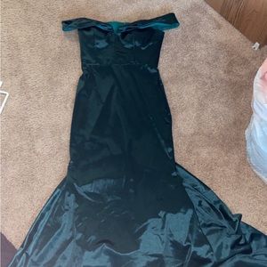 Emerald Green Trumpet Prom Dress